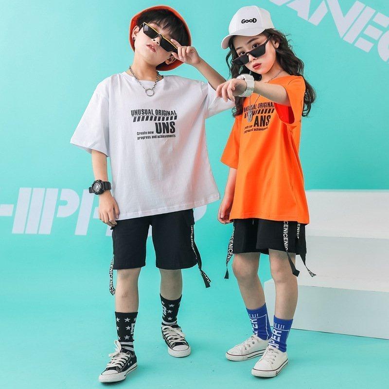 キッズダンス衣装 ヒップホップ セットアップ 子供 キッズ 韓国子供服 HIPHOP 男の子 女の子 ジャズダンス 練習着 発表会 ダンス｜asagaoshoutenn｜02