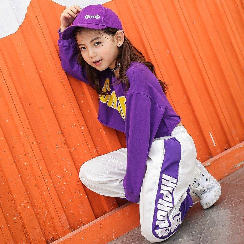 キッズ ダンス衣装 ヒップホップ キッズダンス ヒップホップ衣装 キッズ 韓国子供服練習着 HIPHOP JAZZ DS キッズ 体操服｜asagaoshoutenn｜04