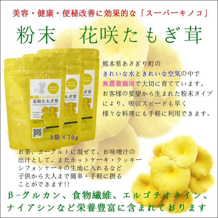公式店舗 粉末 花咲たもぎ茸70g 3袋 熊本県あさぎり町産 国産 無農薬栽培 国内配送 Www Muslimaidusa Org