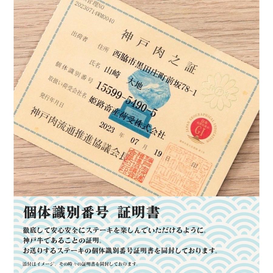 最高級 A5 神戸牛 ステーキ プレミアムギフトセット 300g(150g×2枚) 特製ソース付き お歳暮 内祝い クリスマス プレゼント 贈答用 黒毛和牛 国産牛 和牛 但馬牛の画像