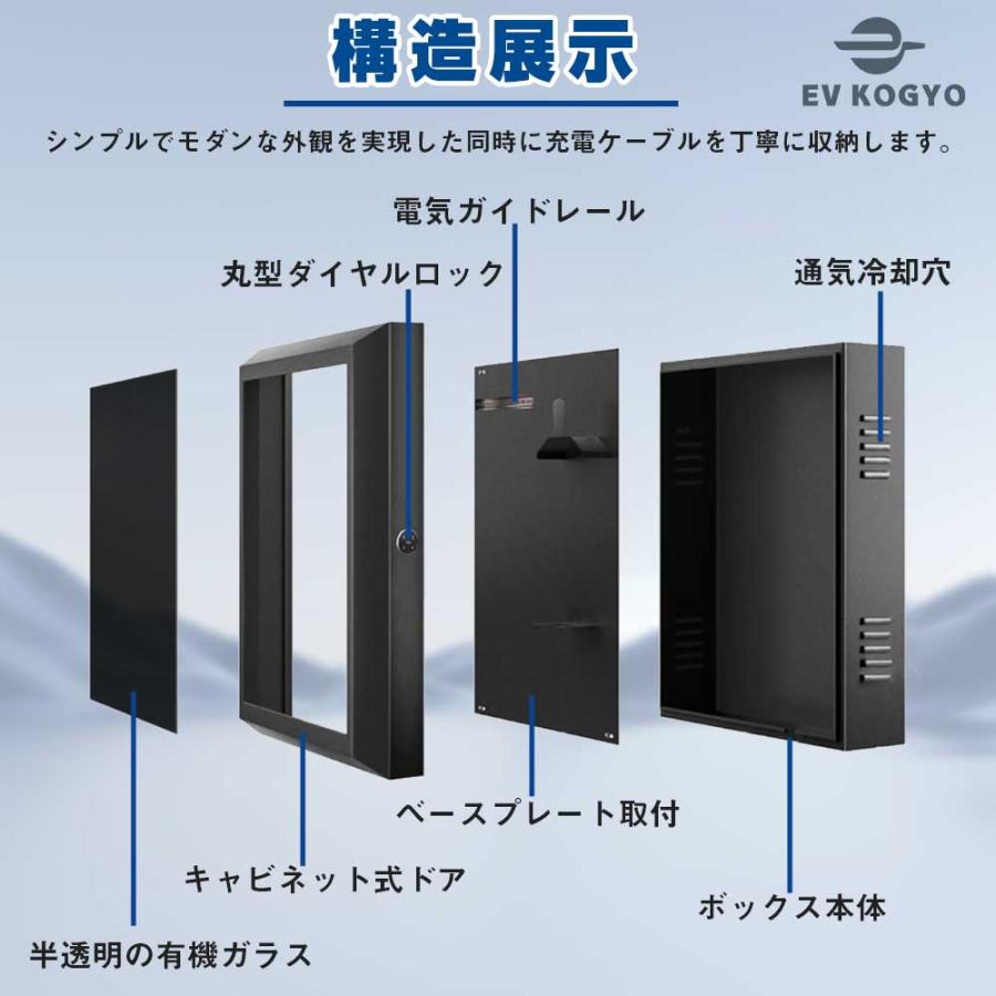 50*60*25cm」電気自動車 EV・PHEV用 充電ケーブル コンセント 収納