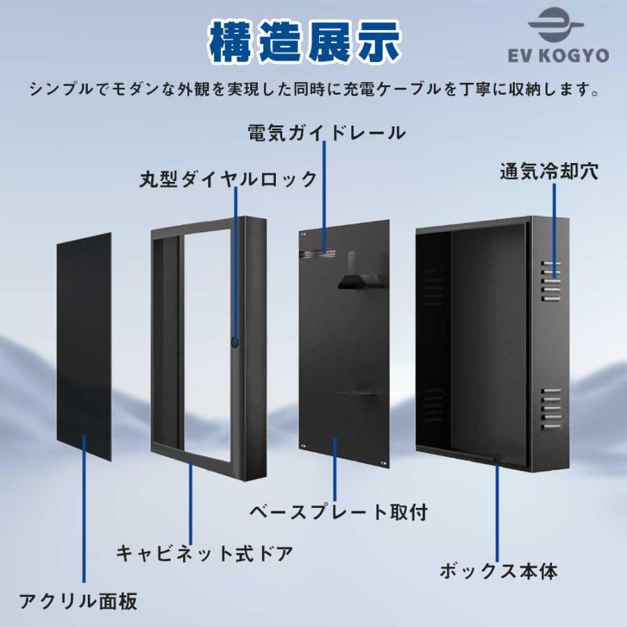 50*60*20cm」電気自動車 EV・PHEV用 充電ケーブル コンセント 収納