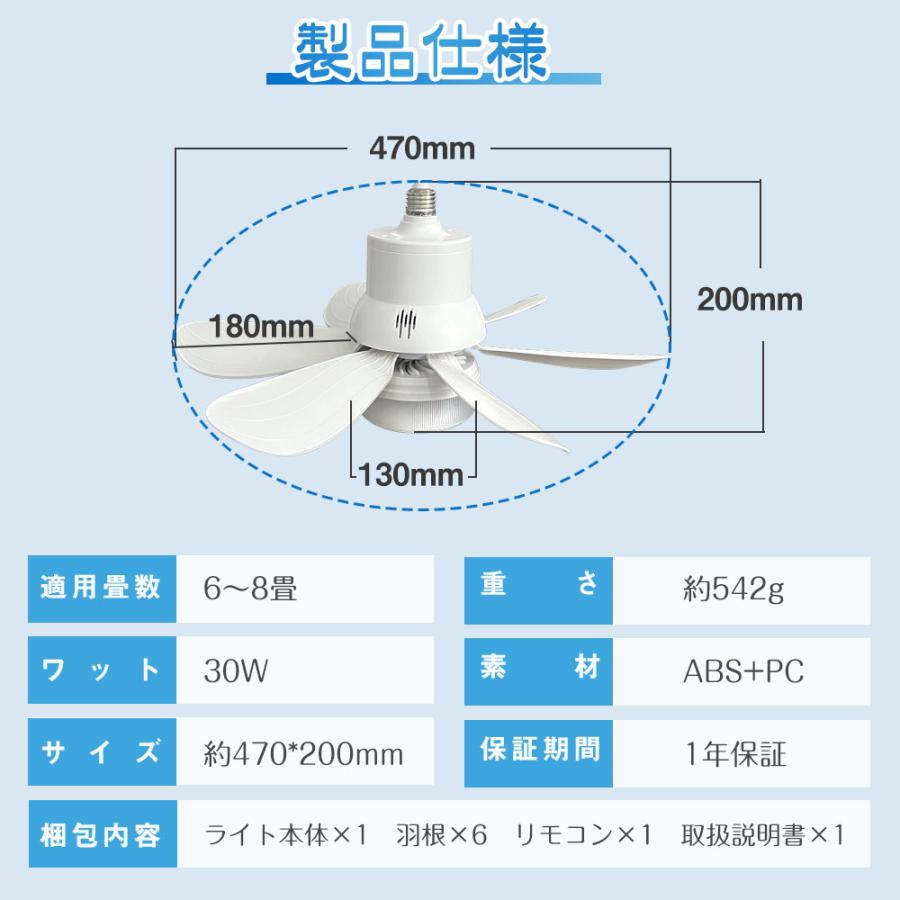 シーリングファンライト E26口金 LED扇風機 LEDファン 照明器具