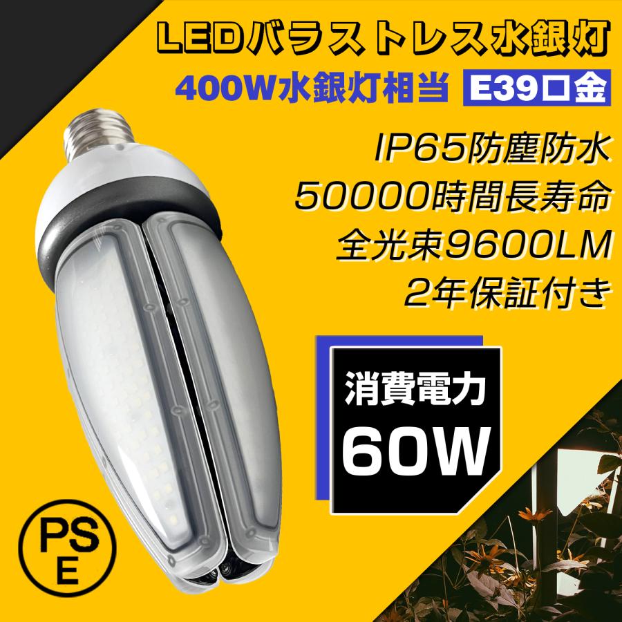 LEDコーンライト 消費電力60w 400W水銀灯相当 高天井灯 9600lm 高輝度 