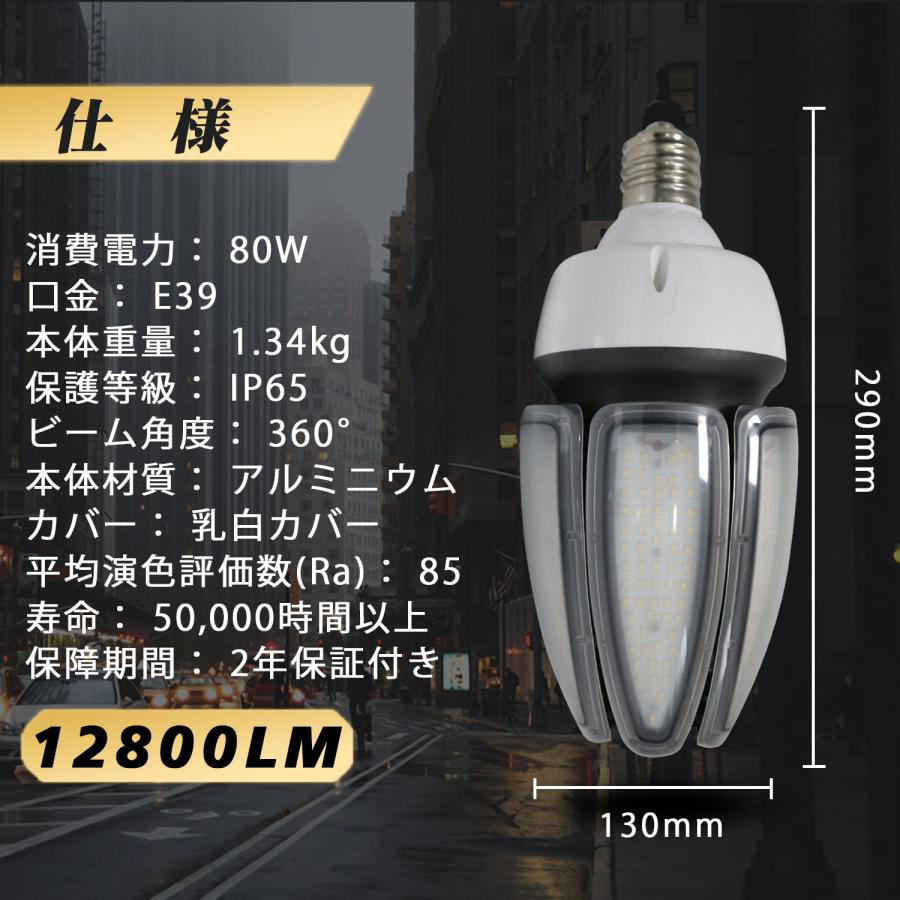 LED コーンライト 80w 水銀灯の代替品 led電球 led 水銀灯 e39 密閉