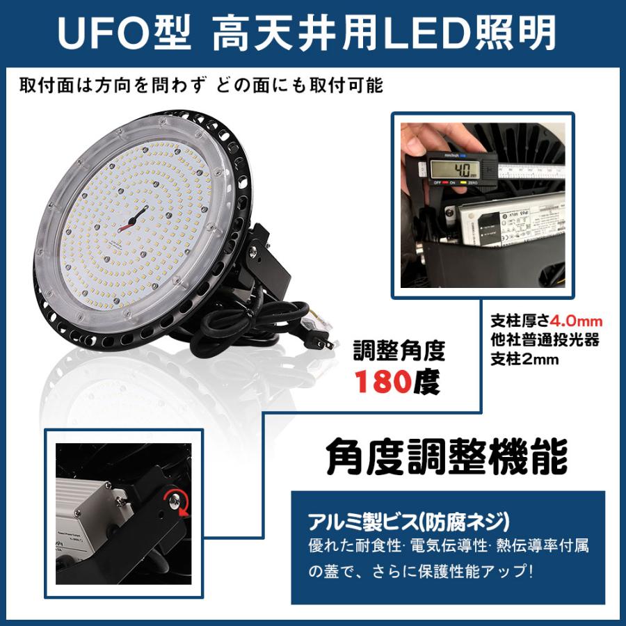 LED高天井灯 200W LED投光器 UFO型 高天井用LED照明 ip65防水 LED作業