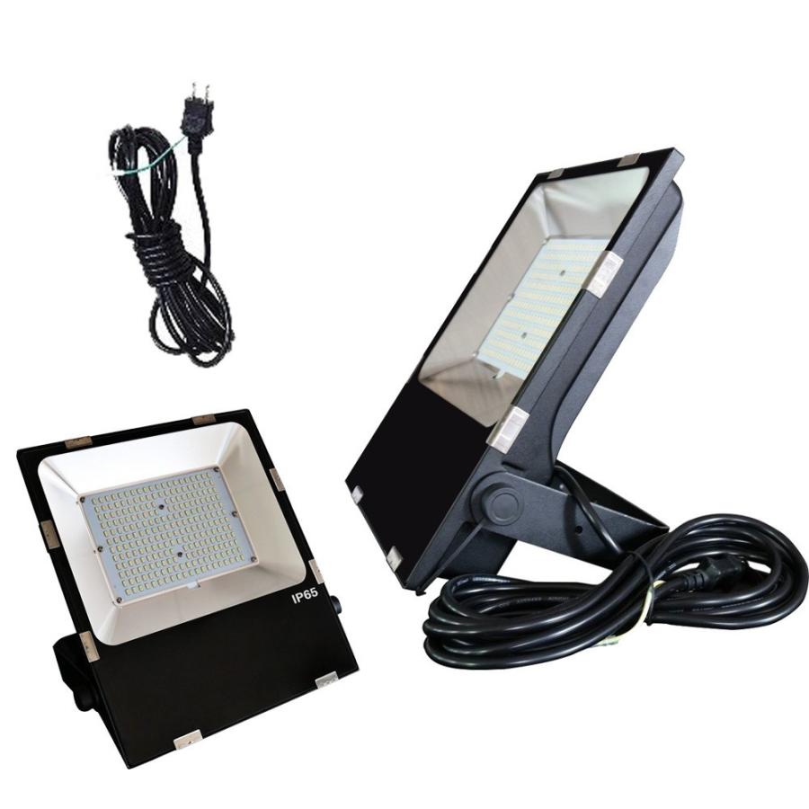 LED投光器 フラッドライト100w 超薄型 led作業灯 防水加工 5m・AC