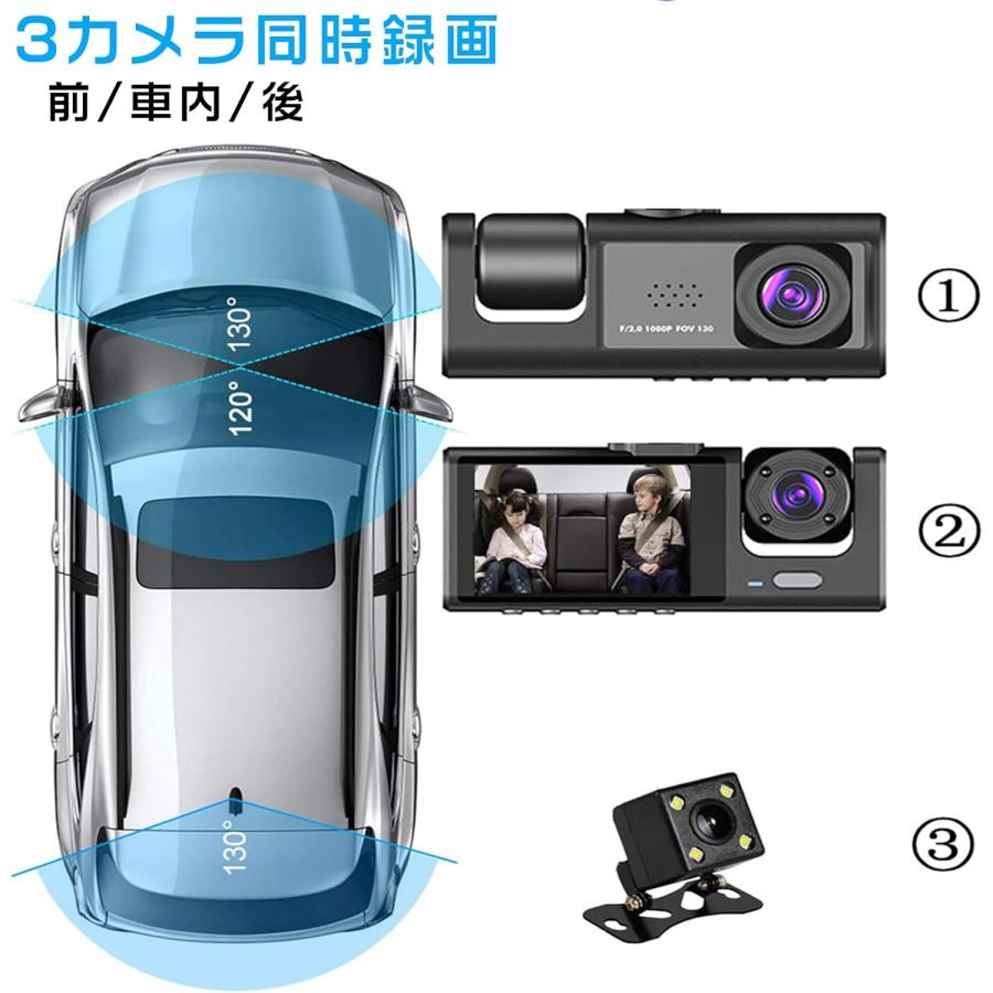 【新品・未使用】360度小型ドライブレコーダー ドライブレコーダー 小型ドラレコ 車用 1080P フルHD画質 360度 全方位
