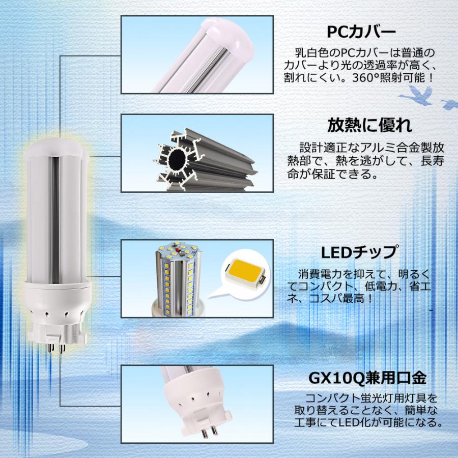 【期間限定10本セット】ledコンパクト蛍光灯FDL27EX形 12W グロー式工事不要 ledツイン蛍光灯 コンパクト蛍光ランプ代替 長寿命 高輝度 二年保証 色可選択の画像