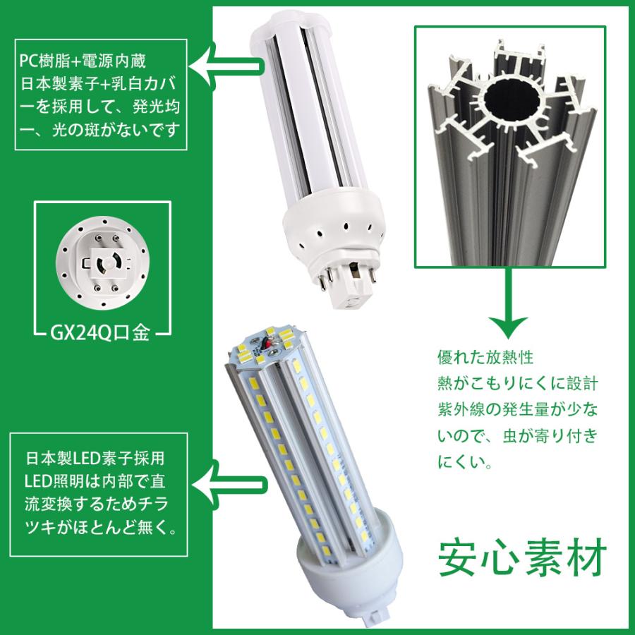 二年保証】ledコンパクト蛍光灯 FHT24EX形 10W グロー式工事不要