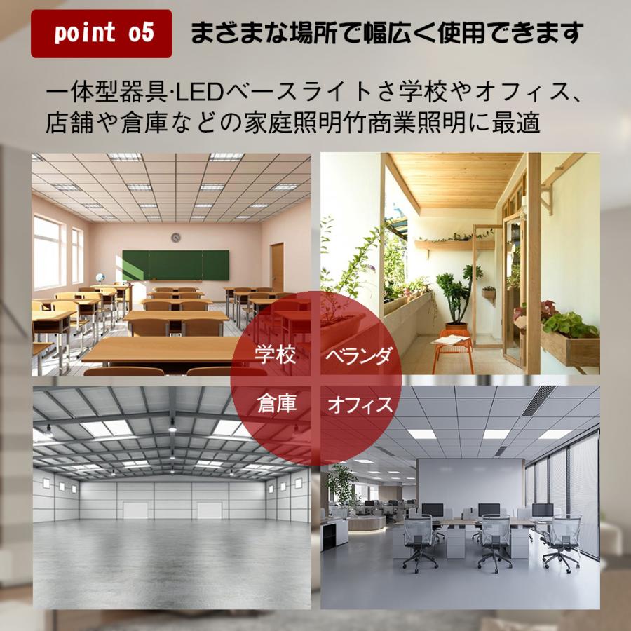 LED照明器具 LED乳白パネル 埋込形器具一体 天井 LED蛍光灯ベース照明 