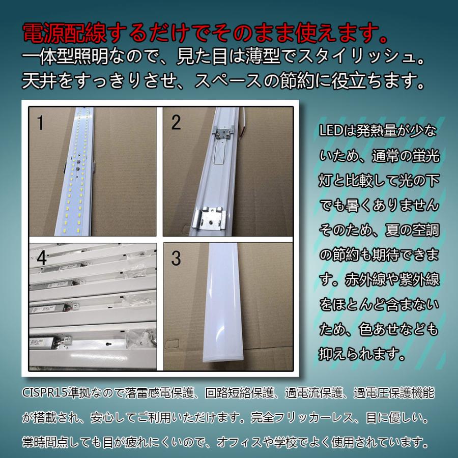 逆富士型LEDベースライト 消費電力25W 20W型2灯相当のled蛍光灯 ED 