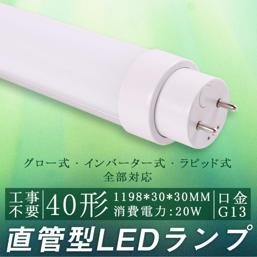 [4本入り]工事不要 40W形 LED蛍光灯 G13 回転式 1198mm 省エネ 20ｗ 直管形蛍光灯 照明器具 LED直管蛍光灯 40w形 直管ledランプ形 長管LED 学校 事務所