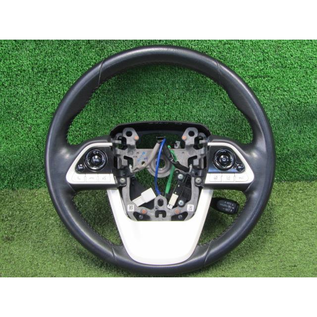 プリウス ZVW52 ステアリングホイール ハンドル レザー 45100-47260-C0