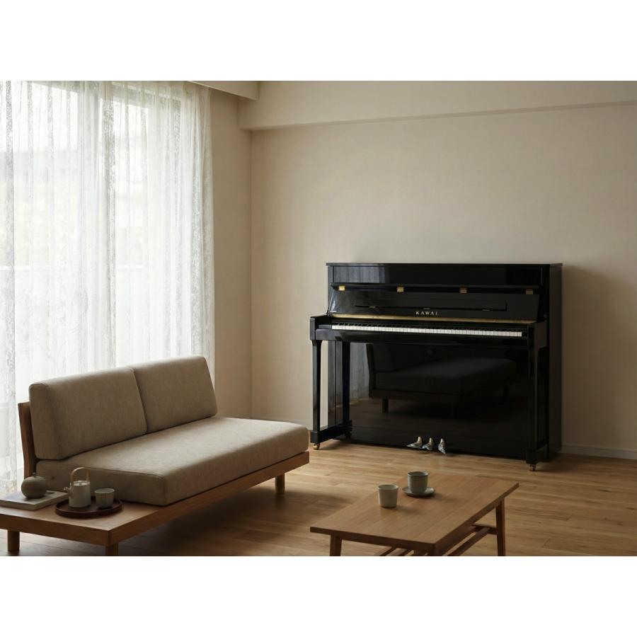 中古アップライトピアノ｜KAWAI K-200｜2021年製・黒鏡面艶出し 