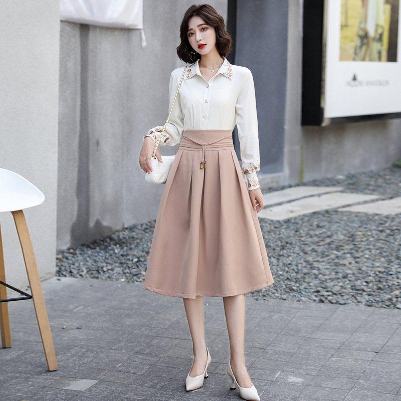 商舗 21春夏新品おしゃれセットアップ2点セットレディースシャツきれいめワンピース発表会入園式スーツ大人気新作女性 面接 就活 通勤代 ４０代 Champagne Dissaux Brochot Com