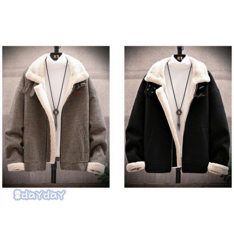 驚きの値段で ライダースジャケット メンズ ムートンジャケット ムートンジャケット 防寒服 裏ボア 千鳥柄 ライダースジャケット ボアジャケット メンズアウター オシャレ カッコイイ 防寒服 防寒アウター 千鳥柄 ブルゾン 裏起毛アウター ジャケット