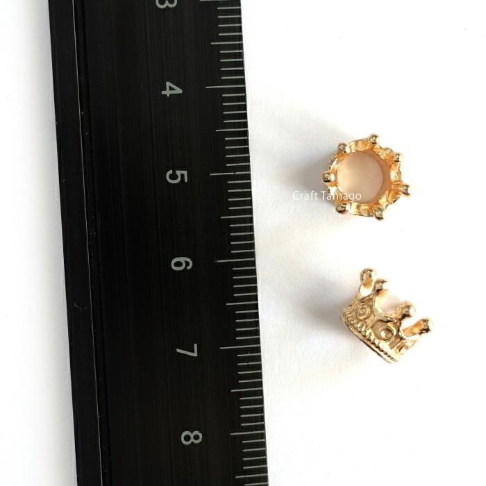 チャームパーツ ミルククラウン カンなし 10*7 10個 資材 素材