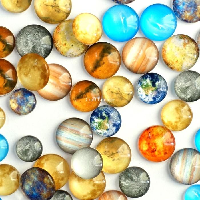 約50g ガラスカボション 宇宙 サイズ 柄アソート 10mm 12mm 14mm 資材 素材 アクセサリー パーツ 材料 ハンドメイド 卸 問屋 手芸 Acparts0255 50g 手芸材料のお店 Craft Tamago 通販 Yahoo ショッピング