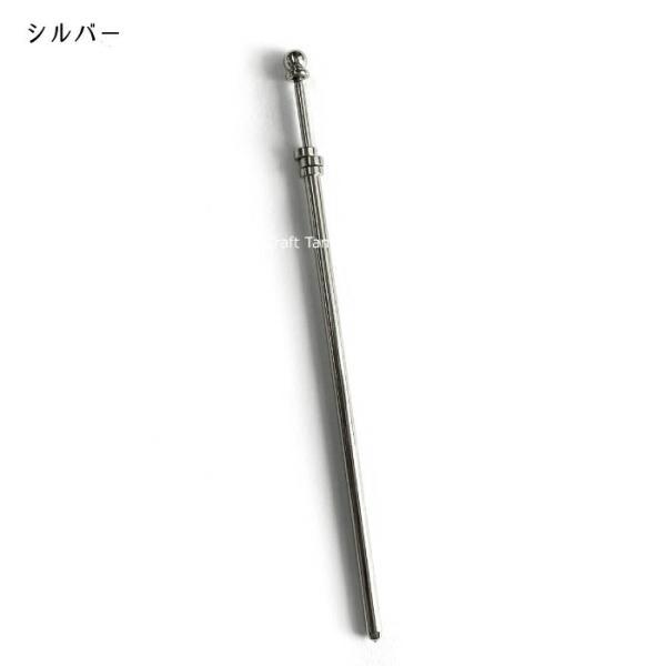 1本】かんざし金具 ネジ式 とんぼ玉用 簪 パーツ 約15cm ゴールド