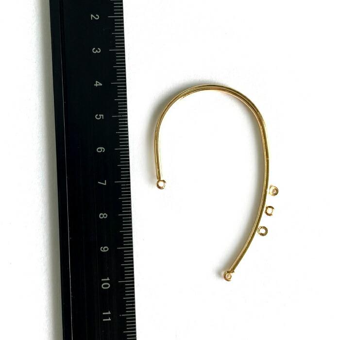 イヤーフック パーツ 5カン付き イヤーフック金具 60mm 10個 資材 素材