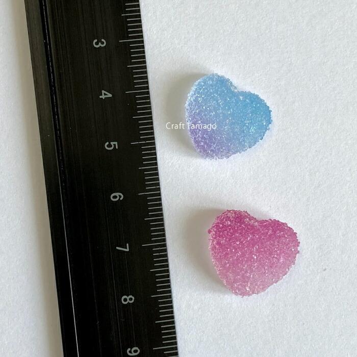 約50g デコパーツ 新作 グミ ハート シュガー加工 カラーアソート 約44個前後 約15 5 17mm アクセサリー 材料 卸 素材 ハンドメイド 問屋 資材 パーツ 手芸