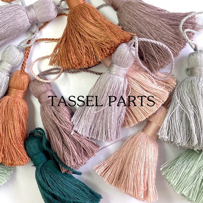 タッセル フリンジ チャーム くすみカラー 大きめ 13.5cm 10個 資材