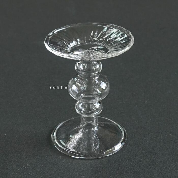 ◇メール便不可◇ガラススタンド 台座 ミニチュア 42*33mm 1個 資材