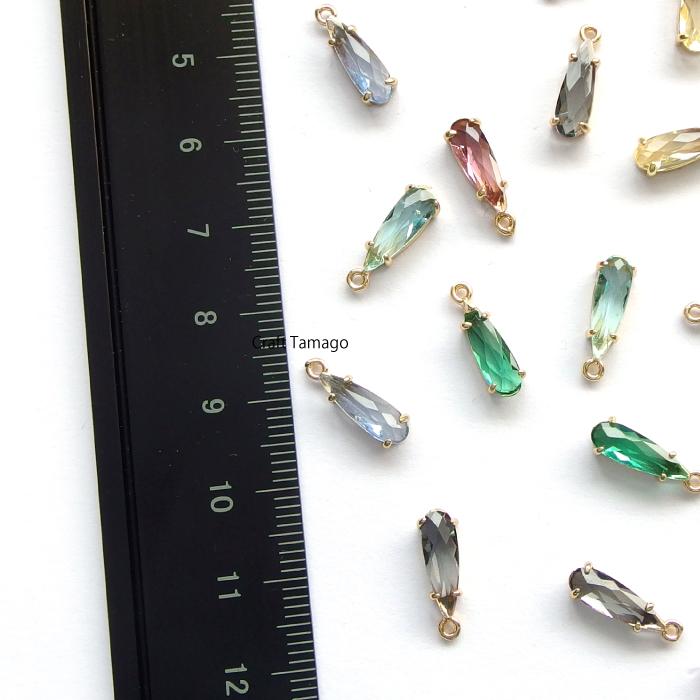ブラックのしずくのガラスチャーム m11683.jpg