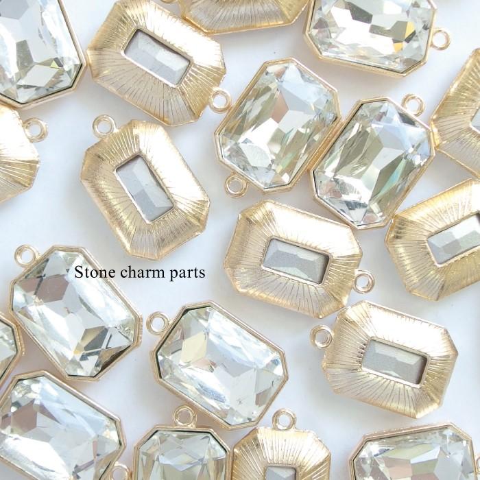 10個 金属チャーム ガラス製ストーンチャーム クリア スクエア型 15 資材 アクセサリーパーツ 手作り 材料 ハンドメイド 卸 手芸 Charm01 10 Craft Tamago Yahoo 店 通販 Yahoo ショッピング
