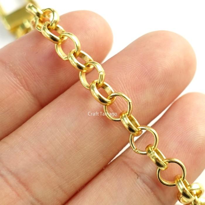 バッグチャームチェーン J 全長180mm 大きめナスカン＆ニコイル 資材 1