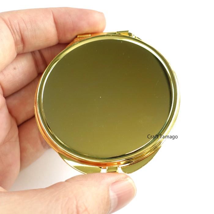 レジン用土台 コンパクトミラー ラウンド型 62mm 1個 資材 素材