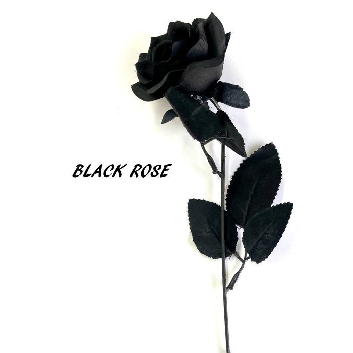 メール便不可 1本 造花 黒い薔薇 バラ 漆黒 フェイクフラワー 約40cm 資材 素材 アクセサリー パーツ 材料 ハンドメイド 卸 問屋 手芸 Za0131 1 Craft Tamago クラフトタマゴ 通販 Yahoo ショッピング