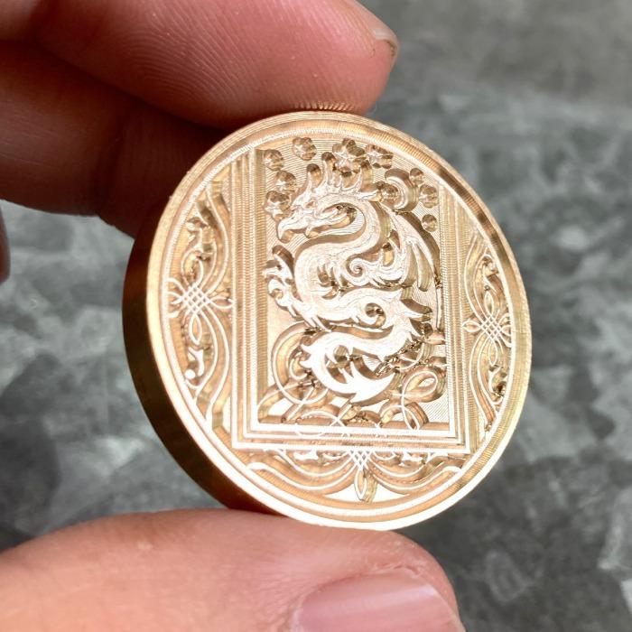 シーリングスタンプ ドラゴン 龍 Dragon 30mm ※ヘッドのみ 1個 資材  