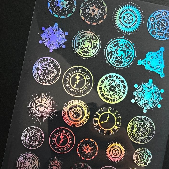 魔法陣 オーロラフィルム レジン封入シート 1個 資材 素材