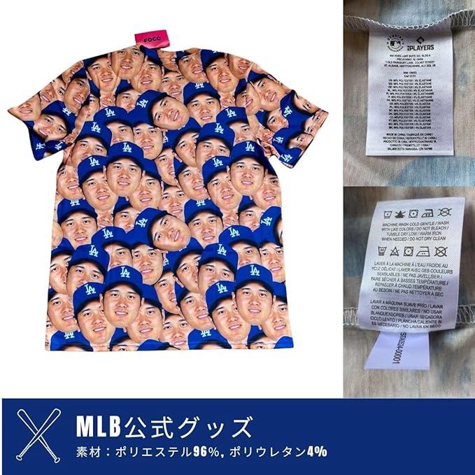 MLB公式】FOCO 大谷翔平 Tシャツ （XLサイズ） 顔だらけ MLB正規