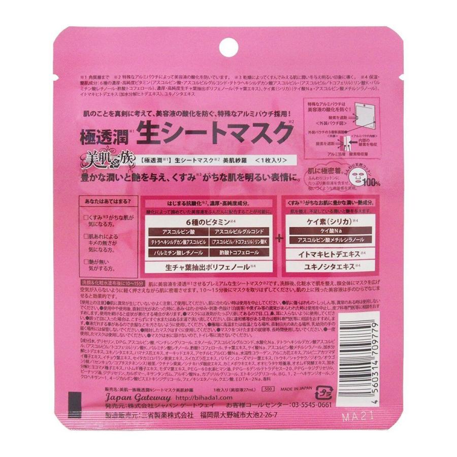 定価500円×12枚セット】ジャパンゲートウェイ 生シートマスク 美肌一族