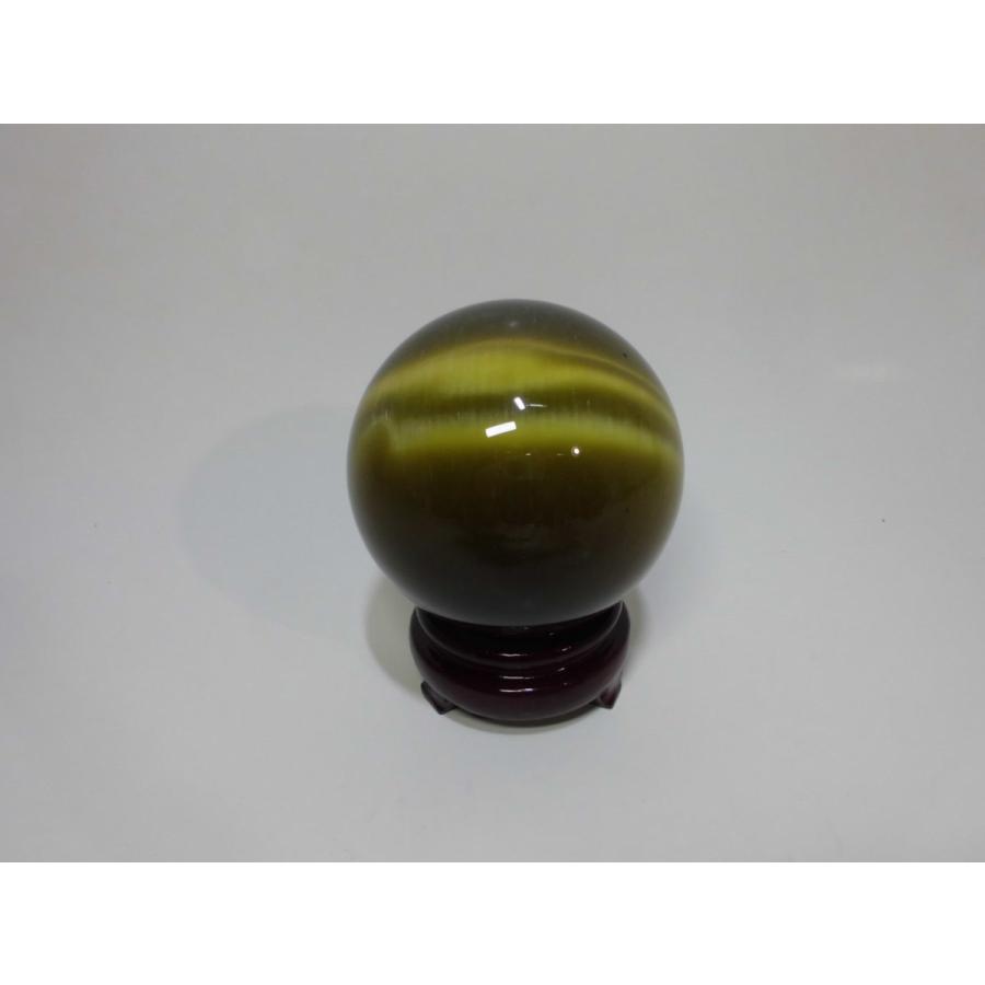 タイガーアイ 虎目 直径約10cm 木製の台付 : ASAHIART - 通販 - Yahoo 