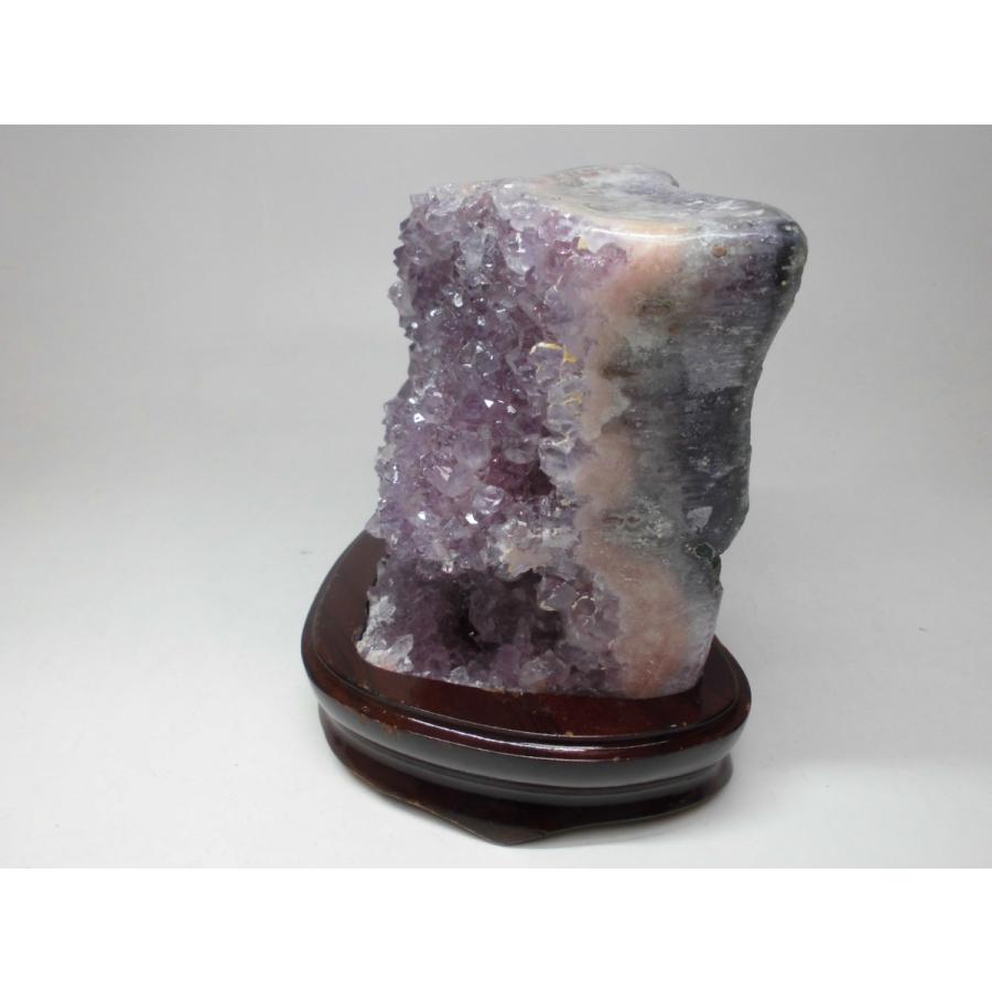 天然石 原石124㎏【アメジスト】1品限り 置物 特大サイズ 専用台込み