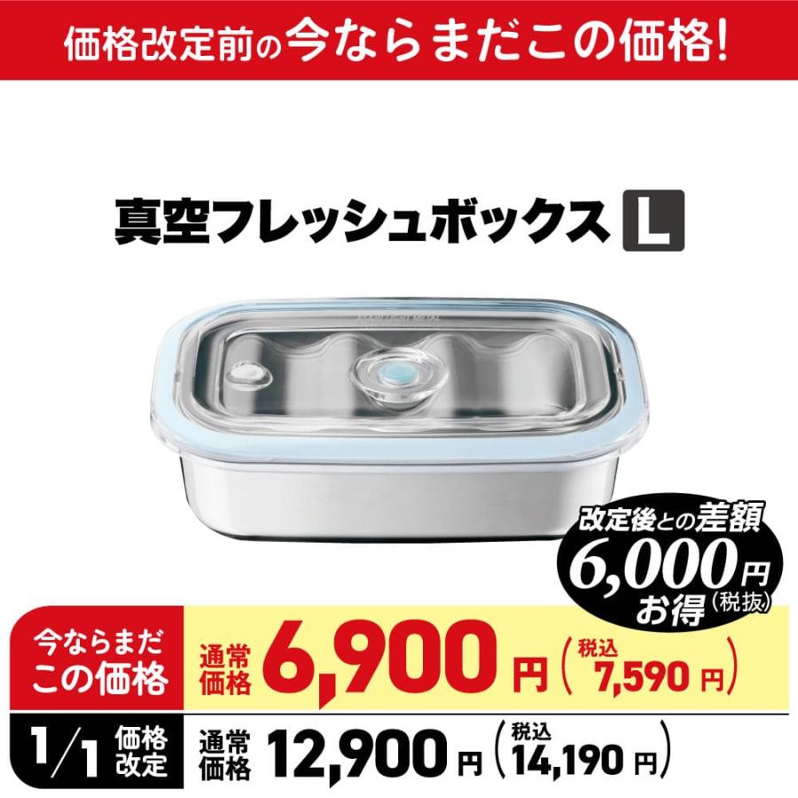 アサヒ軽金属 保存容器 フードコンテナ ボックス Lサイズ 真空 蓋付き