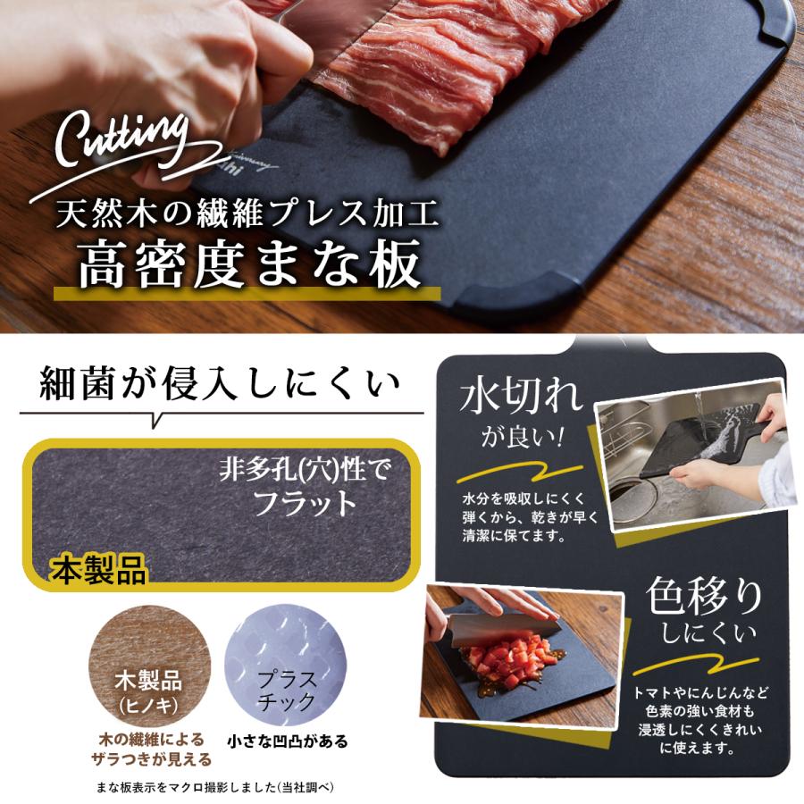 アサヒ軽金属 ミクロまな板黒 カッティングボード Sサイズ 高密度 天然