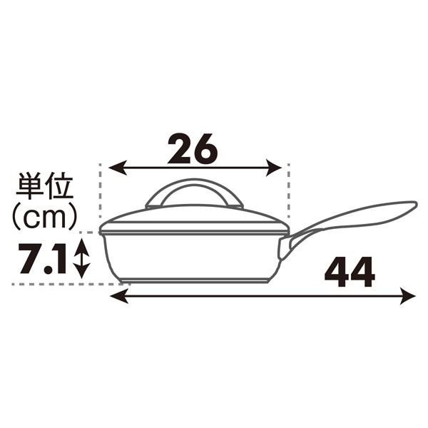 フライパン 26cm 深型 オールライト 26 IH対応 ガス対応 日本製 レシピ