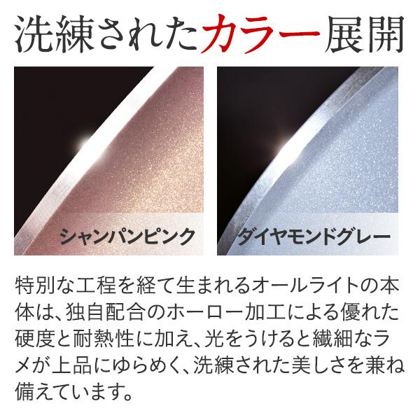 【未使用品】アサヒ軽金属 オールライト22㎝ シャンパンピンク アサヒ軽金属 フライパン IH ガス 深型 蓋付き 軽量 焦げ付きにくい