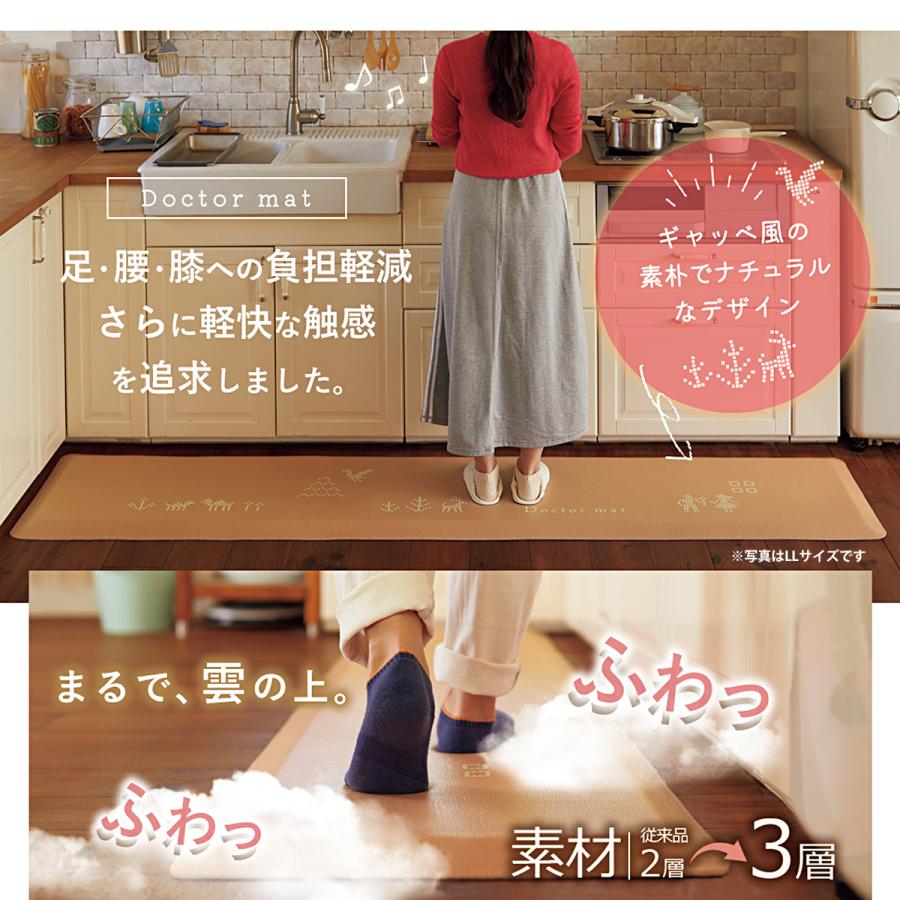 ＼ポイント10倍／ ドクターマット雲 L＆Sサイズ セット マット キッチンマット 拭ける 撥水 厚手 ロングサイズ 体圧分散 衝撃吸収 抗菌の画像