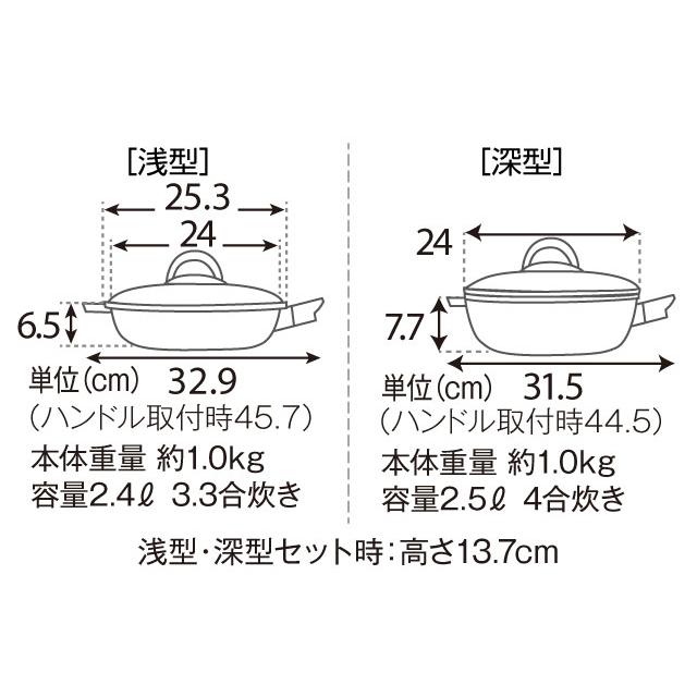アサヒ軽金属 フライパン ピタパン セット 24cm シャンパンゴールド IH