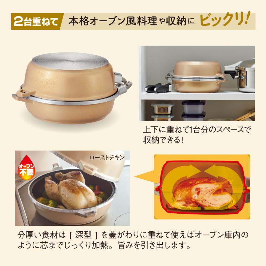 アサヒ軽金属 フライパン ピタパン 浅型 24cm シャンパンゴールド IH