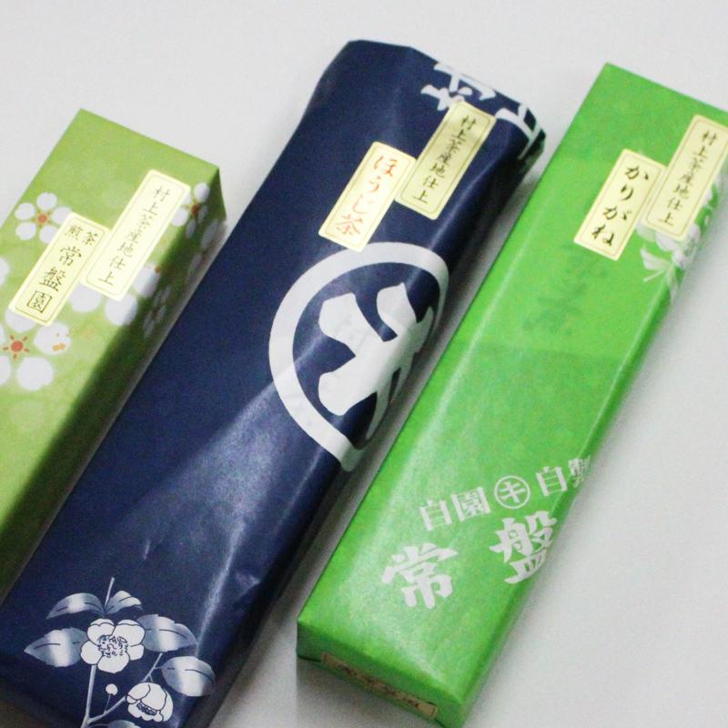 新潟県 村上茶詰め合わせ お茶の常盤園 （煎茶100g、ほうじ茶100g