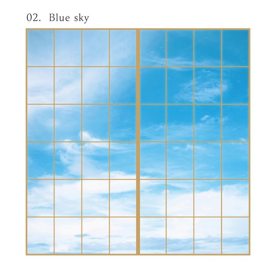 障子 空もよう障子紙 sky-02S Blue sky 91cm×182cm 2枚1組 のり貼りタイプ アサヒペン｜asahipenstore｜02