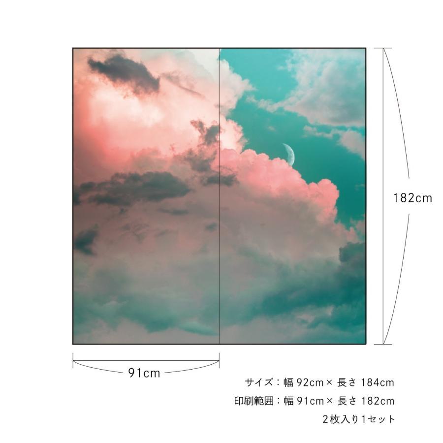 アサヒペン 障子 空もよう障子紙 sky-04S Moon at dusk 91cm×182cm 2枚
