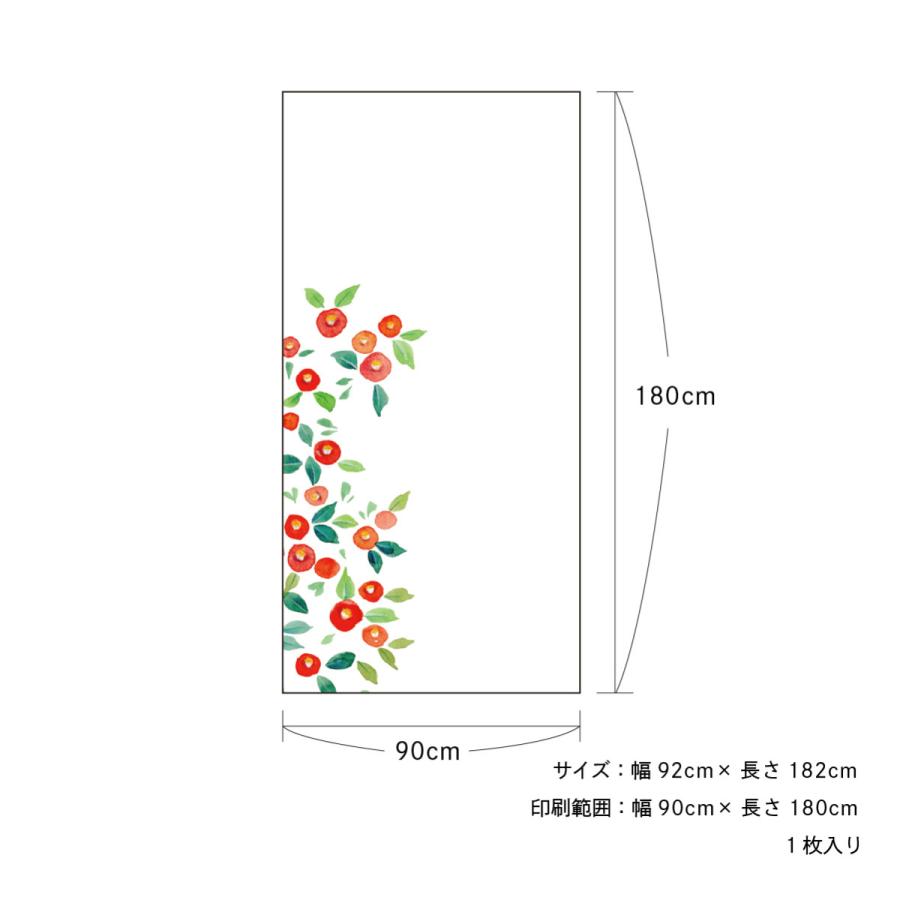 アサヒペン 四季の草花ふすま紙 椿 FL_05F 水で貼るタイプ 幅90cm×長さ